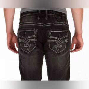 Rock Revival Men’s Black Soren Jeans Size 34